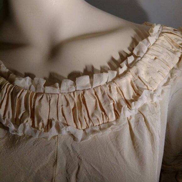 Vintage Wedding Dress Bridal Gown Faille Full Skirt Cream 34"B 27"W - Picture 10 of 11